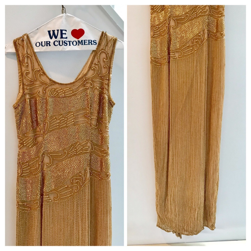 Custom Beaded Gown +Wide Kick-pleat - Picture 3 of 15
